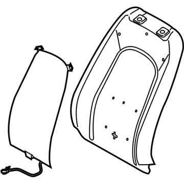 DP5Z-5464810-E Ford Seat Back Pad, Passenger Side Illustration 1 of 1
