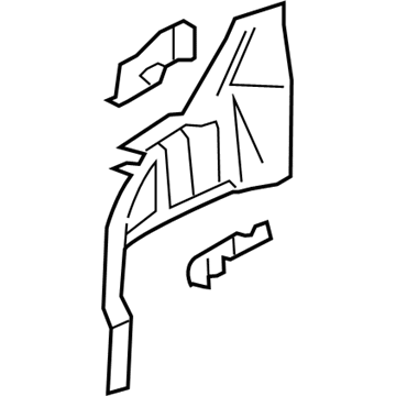 YS4Z-7427886-CA Ford Inner Wheelhouse, Rear Passenger Side Illustration 1 of 1