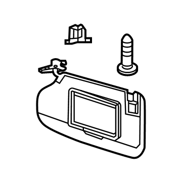 LJ6Z-7804104-AB Ford Sunvisor, Passenger Side Illustration 1 of 1