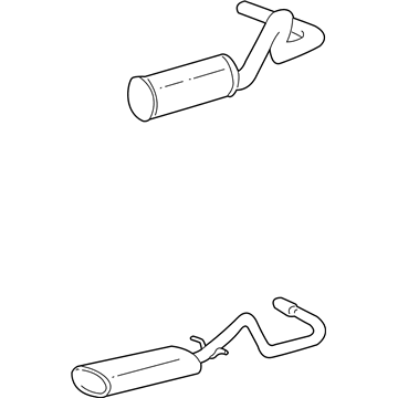 Ford XC2Z-5230-AA Muffler And Pipe Assembly