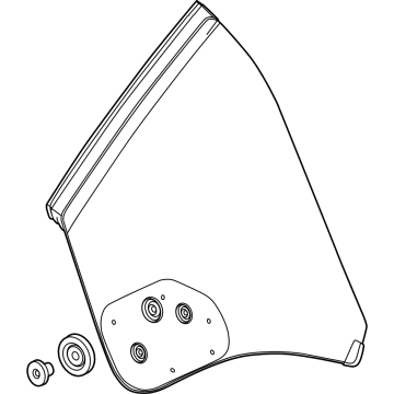 FR3Z-7621412-D Ford Quarter Glass, Rear Passenger Side Illustration 1 of 1