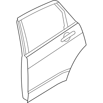 Ford 8S4Z-5424630-A Door Assembly - Rear Less Hinges
