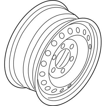 KB3Z-1015-C Ford Wheel, Steel Illustration 1 of 1