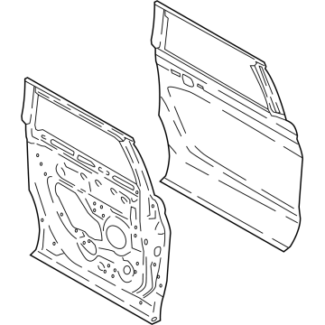 JL1Z-7824630-C Ford Door Assembly - Rear Less Hinges Illustration 1 of 1