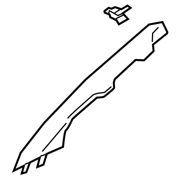 Ford KB3Z-2103598-AA Windshield Pillar Trim, Passenger Side KB3Z-2103598-AA Ford Windshield Pillar Trim, Passenger Side Illustration 1 of 1