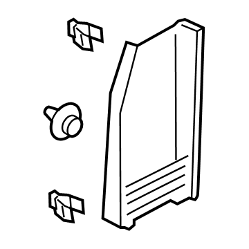 Ford KB3Z-2152018-AA Lower Pillar Trim, Rear Passenger Side KB3Z-2152018-AA Ford Lower Pillar Trim, Rear Passenger Side Illustration 1 of 1