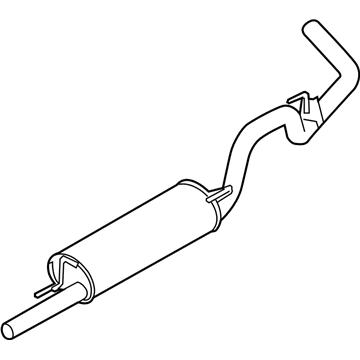 Ford 9L3Z-5230-B Muffler And Pipe Assembly - Rear
