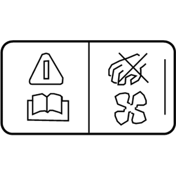 Mercury XW4Z-8653-BA Decal - Radiator Fan Warning