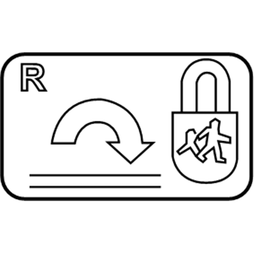 Mercury 1U5Z-297A12-BA Decal - Child Safety Lock