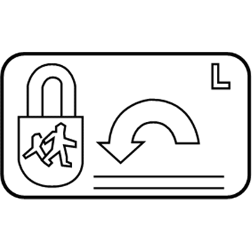 Mercury 1U5Z-297A12-AA Decal - Child Safety Lock