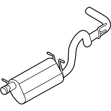 Ford 9C2Z-5230-E Muffler And Pipe Assembly - Rear