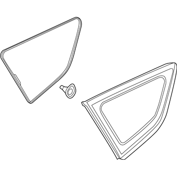 Ford CJ5Z-7829710-A Glass - Quarter Window