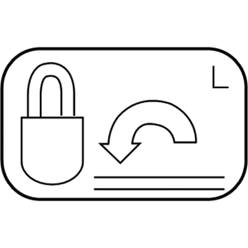 Mercury 1U5Z-297A12-AA Decal - Child Safety Lock