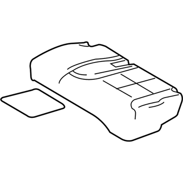8A1Z-7863841-B Ford Seat Cushion Pad, Rear Driver Side Illustration 1 of 1