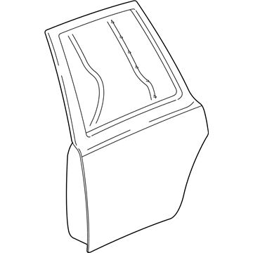 Lincoln 3W1Z-5424630-AA Door Assembly - Rear Less Hinges