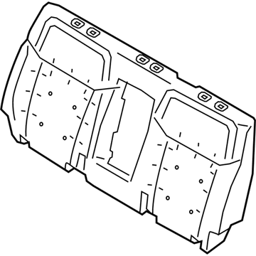 KB3Z-2666800-A Ford Seat Back Pad, Rear Illustration 1 of 1