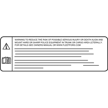 Ford BB5Z-19C541-A Label - Luggage Arrangement