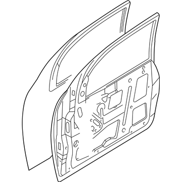 Ford YS4Z-5420125-SA Door Assembly - Front - Left