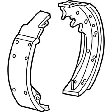 Ford E-150 Parking Brake Shoes - LU2Z-2V200-E