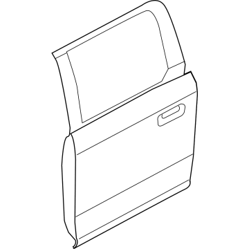 PL3Z-1624631-D Ford Door Assembly - Rear Less Hinges Illustration 1 of 1