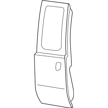 Ford 7C3Z-2824631-A Door Assembly - Rear Less Hinges