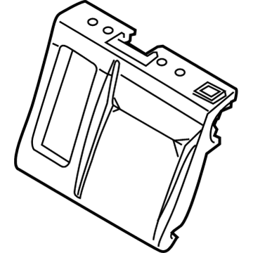 Ford F1EZ-5466801-B Seat Back Pad, Rear Driver Side F1EZ-5466801-B Ford Seat Back Pad, Rear Driver Side Illustration 1 of 1
