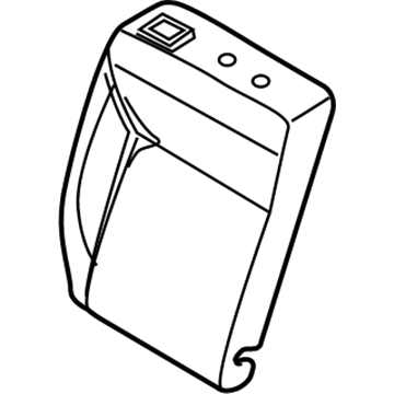 Ford F1EZ-5466800-A Seat Back Pad, Rear Passenger Side F1EZ-5466800-A Ford Seat Back Pad, Rear Passenger Side Illustration 1 of 1