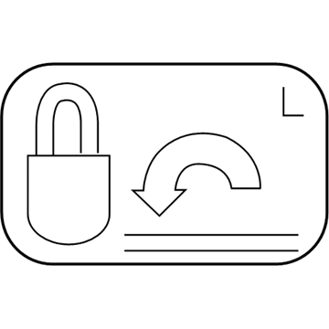 Ford 1U5Z-297A12-AA Decal - Child Safety Lock