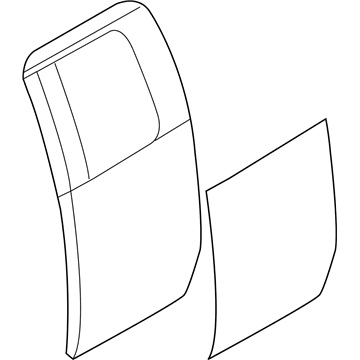 Ford AL3Z-1824630-A Door Assembly - Rear Less Hinges