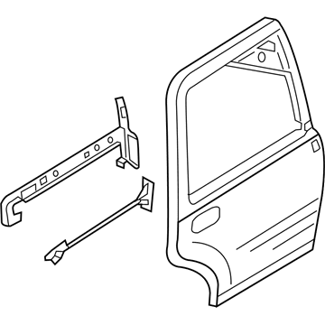 Lincoln 2L7Z-7824630-AA Door Assembly - Rear - Left