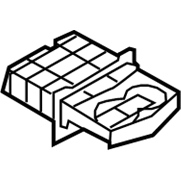 Ford AE9Z-7413562-AB Rear Cupholder, Charcoal AE9Z-7413562-AB Ford Rear Cupholder, Charcoal Illustration 1 of 1
