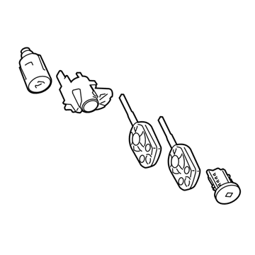 Ford DT1Z-6122050-BL Lockset - Complete Vehicle