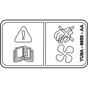 Mercury XW4Z-8653-BA Decal - Radiator Fan Warning
