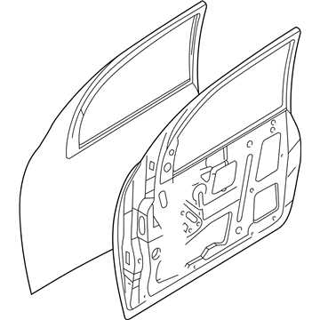 Ford YS4Z-5420124-SA Door Assembly - Front - Left