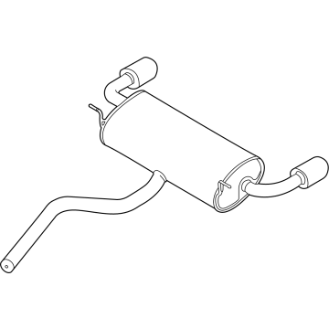 Lincoln LX6Z-5A289-DK Muffler Assembly - Rear