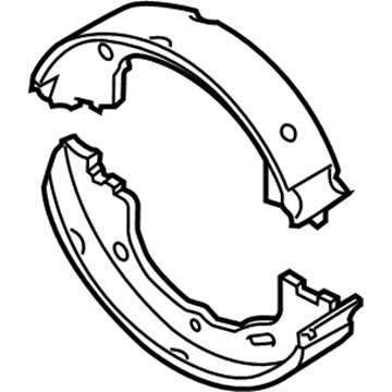 Ford Parking Brake Shoes - 6W1Z-2N712-A