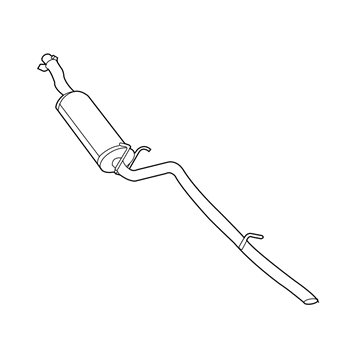 Lincoln 4L3Z-5230-B Muffler And Pipe Assembly - Rear