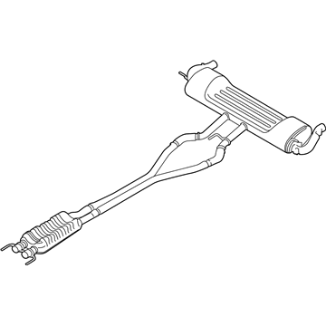 Ford HP5Z-5230-A Muffler Assembly - Centre And Rear