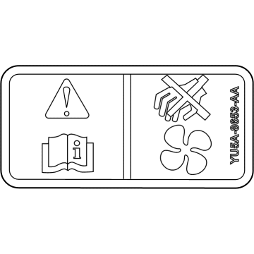 Ford XW4Z-8653-BA Decal - Radiator Fan Warning
