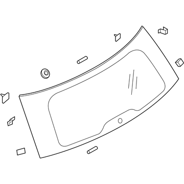 Ford JB5Z-7842006-A Glass - Back Window