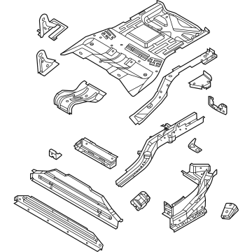 Ford LJ9Z-5811215-B Pan Assembly - Floor LJ9Z-5811215-B Ford Pan Assembly - Floor Illustration 1 of 1