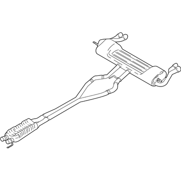 Ford HS7Z-5230-A Muffler Assembly - Centre And Rear