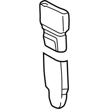 8W1Z-5461202-AC Ford Buckle End, Black/Charcoal, Front Passenger Side Illustration 1 of 1