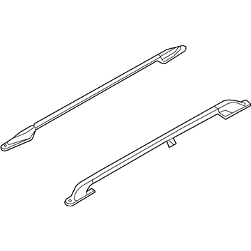 6F2Z-1755114-AAA Ford Side Rail, Black, Passenger Side Illustration 1 of 1