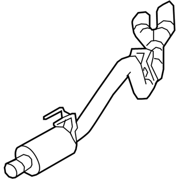 Ford 7C3Z-5230-D Muffler And Pipe Assembly - Rear