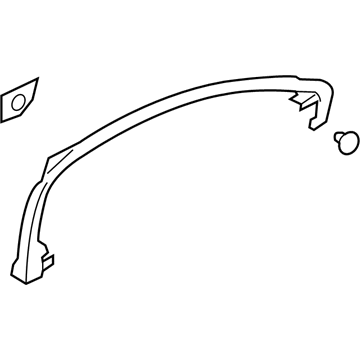 Ford GD9Z-5400014-AA Frame Molding, Passenger Side GD9Z-5400014-AA Ford Frame Molding, Passenger Side Illustration 1 of 1