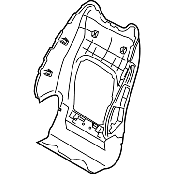 Ford DS7Z-5460763-A Seat Back Panel, Front Driver Side DS7Z-5460763-A Ford Seat Back Panel, Front Driver Side Illustration 1 of 1