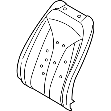 Ford EJ7Z-7864811-E Seat Back Pad, Driver Side EJ7Z-7864811-E Ford Seat Back Pad, Driver Side Illustration 1 of 1