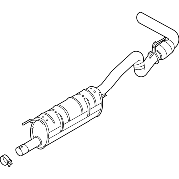 Ford LC3Z-5230-C Muffler And Pipe Assembly - Rear