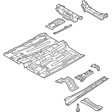 Ford AE8Z-5411135-A Pan Assembly - Floor Front
